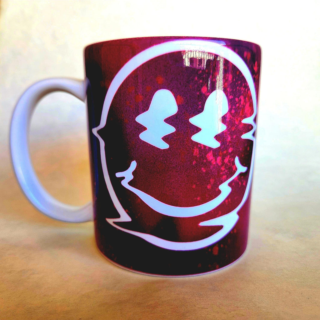 Melting Smiley Face Coffee Mug - Happy Ceramic Quips - 12oz - Coffee Quips Custom Drinkware