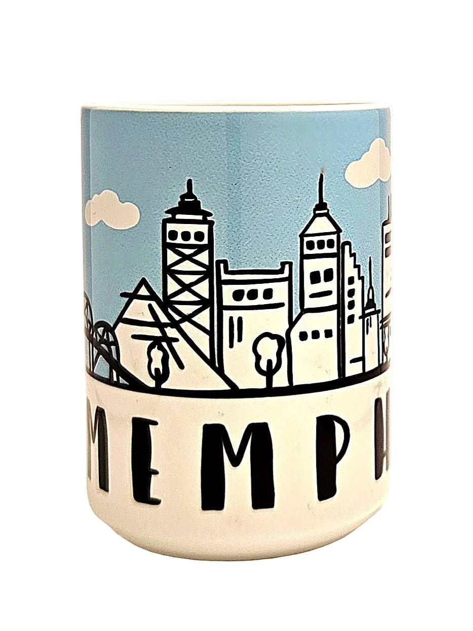 Memphis Souvenir Mug - 15oz Ceramic Travel Keepsake - Coffee Quips Custom Drinkware