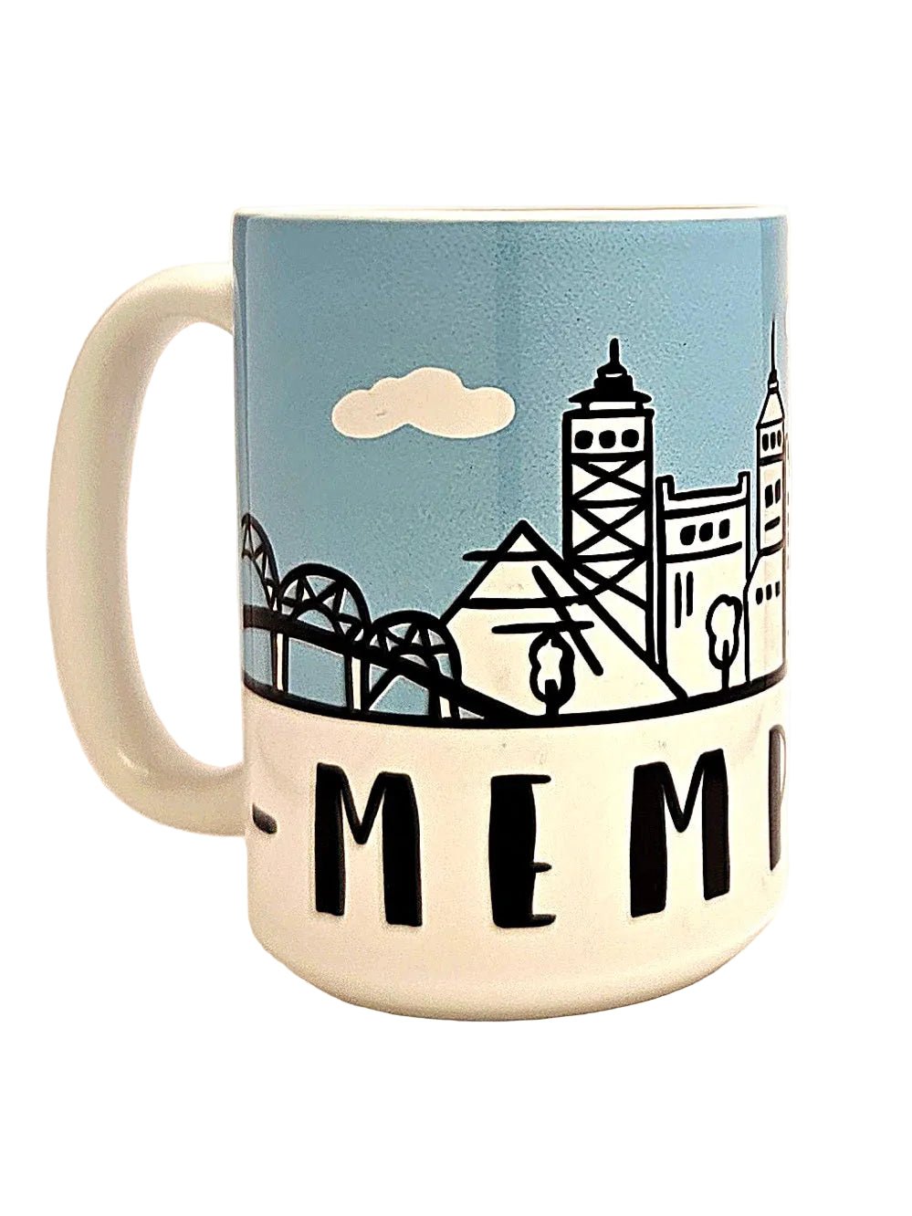 Memphis Souvenir Mug - 15oz Ceramic Travel Keepsake - Coffee Quips Custom Drinkware