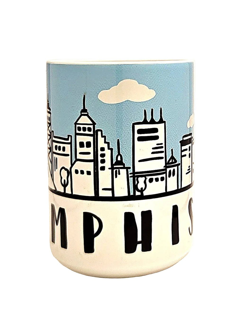 Memphis Souvenir Mug - 15oz Ceramic Travel Keepsake - Coffee Quips Custom Drinkware