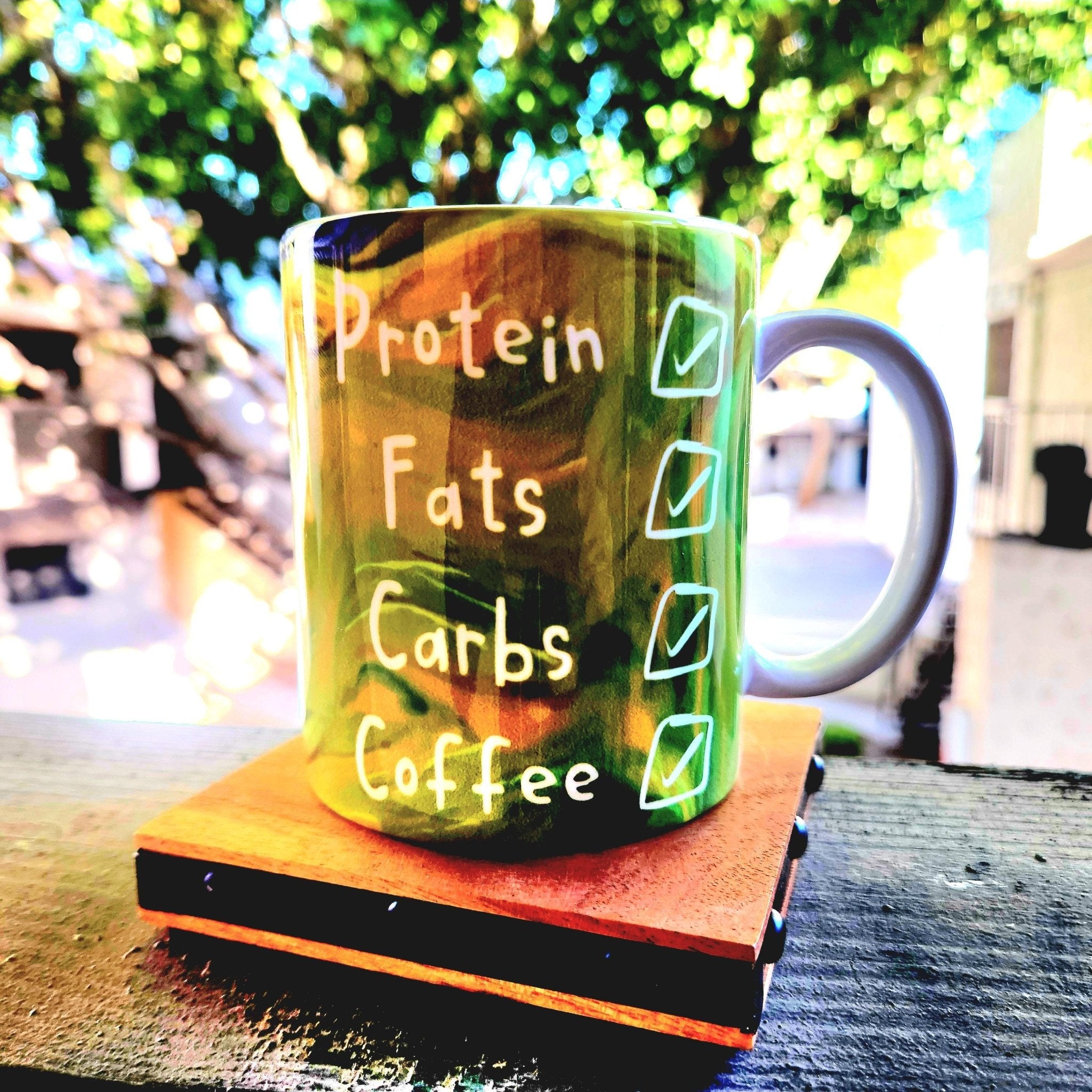 My Best Macro Life Ceramic Coffee Mug - Fitness Tracker Gift - Coffee Quips Custom Drinkware