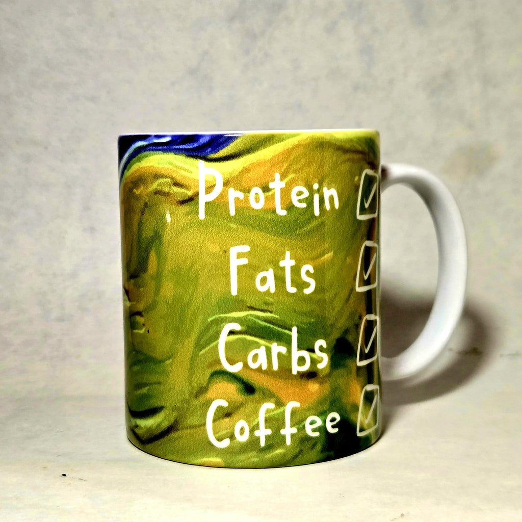 My Best Macro Life Ceramic Coffee Mug - Fitness Tracker Gift - Coffee Quips Custom Drinkware