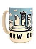 New Orleans Souvenir Mug - 15oz Ceramic Travel Keepsake - Coffee Quips Custom Drinkware