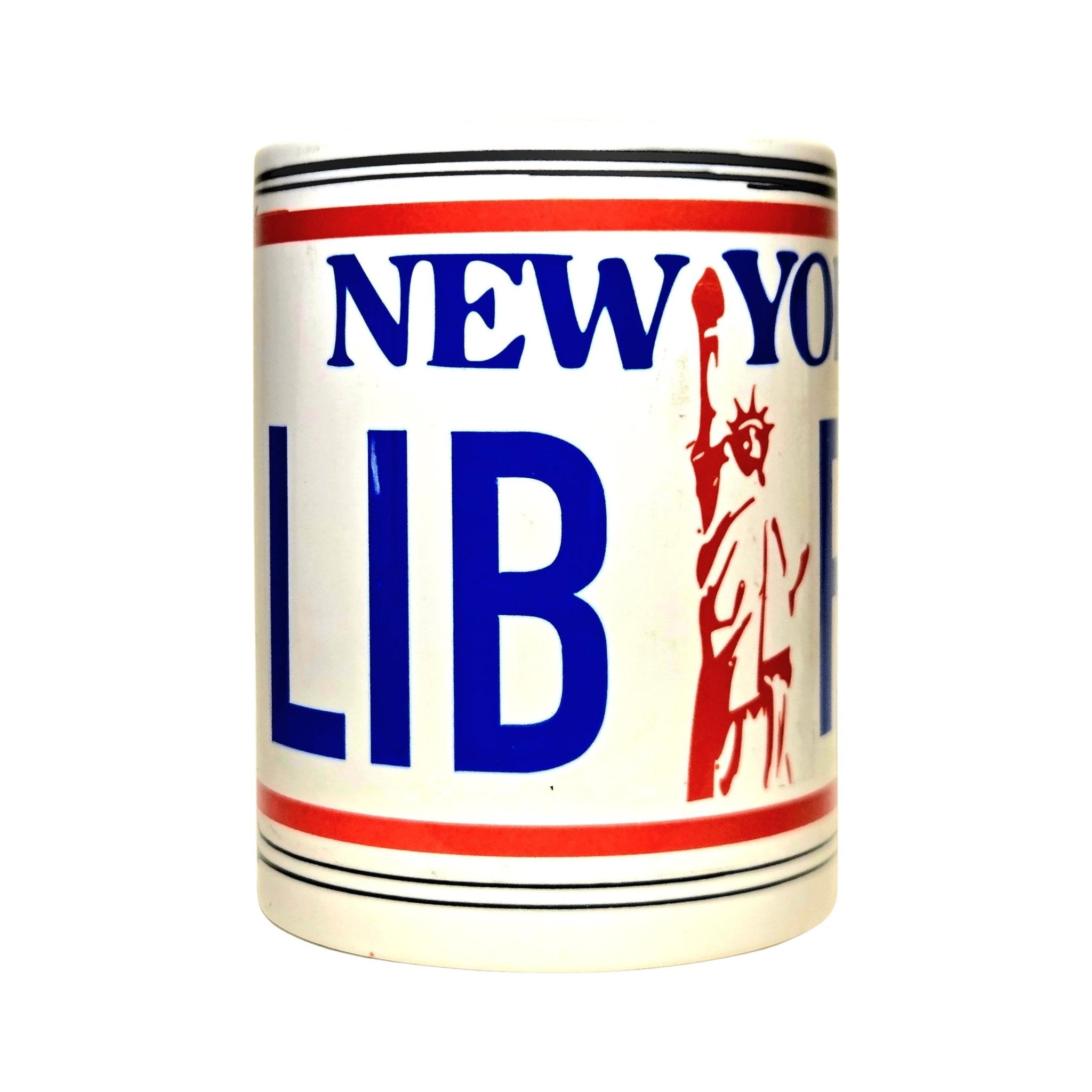 New York Vintage License Plate Coffee Mug: Ceramic Souvenir - Coffee Quips Custom Drinkware