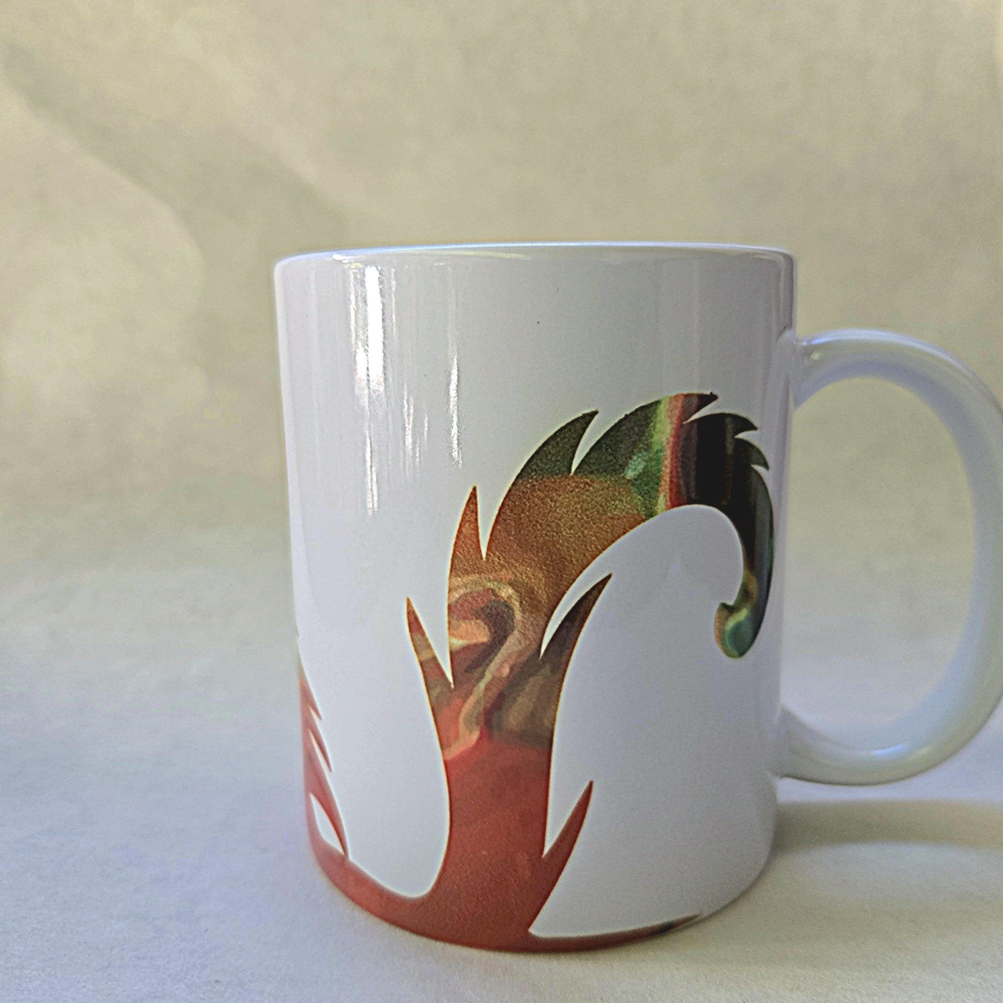 Orange Cat Peeking Ceramic Coffee Mug - Gift for Cat Lover - Coffee Quips Custom Drinkware