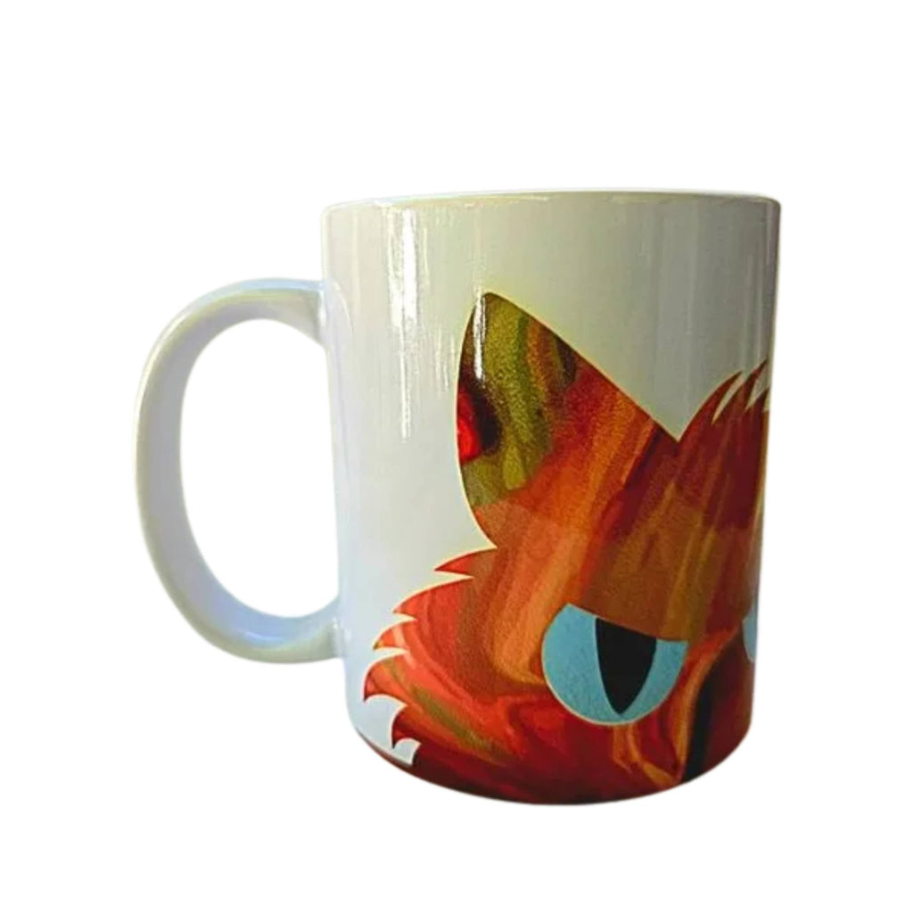 Orange Cat Peeking Ceramic Coffee Mug - Gift for Cat Lover - Coffee Quips Custom Drinkware