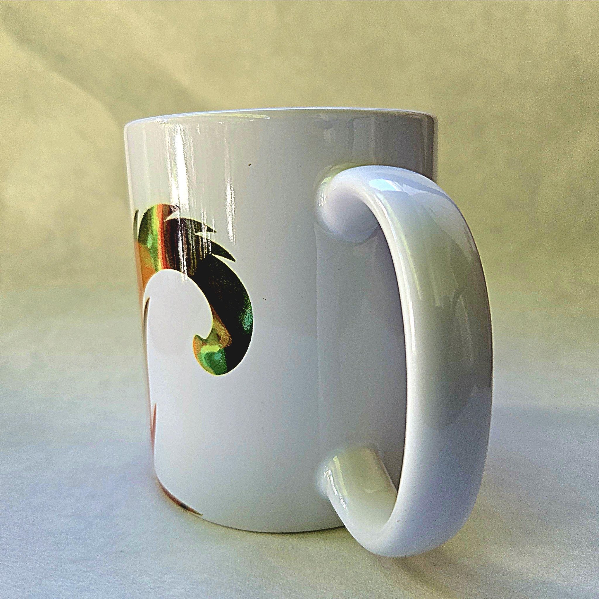 Orange Cat Peeking Ceramic Coffee Mug - Gift for Cat Lover - Coffee Quips Custom Drinkware