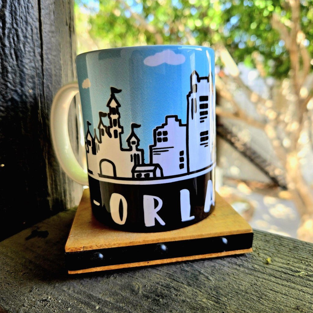 Orlando Souvenir Skyline Ceramic Coffee Mug: Coffee Quips Custom Drinkware