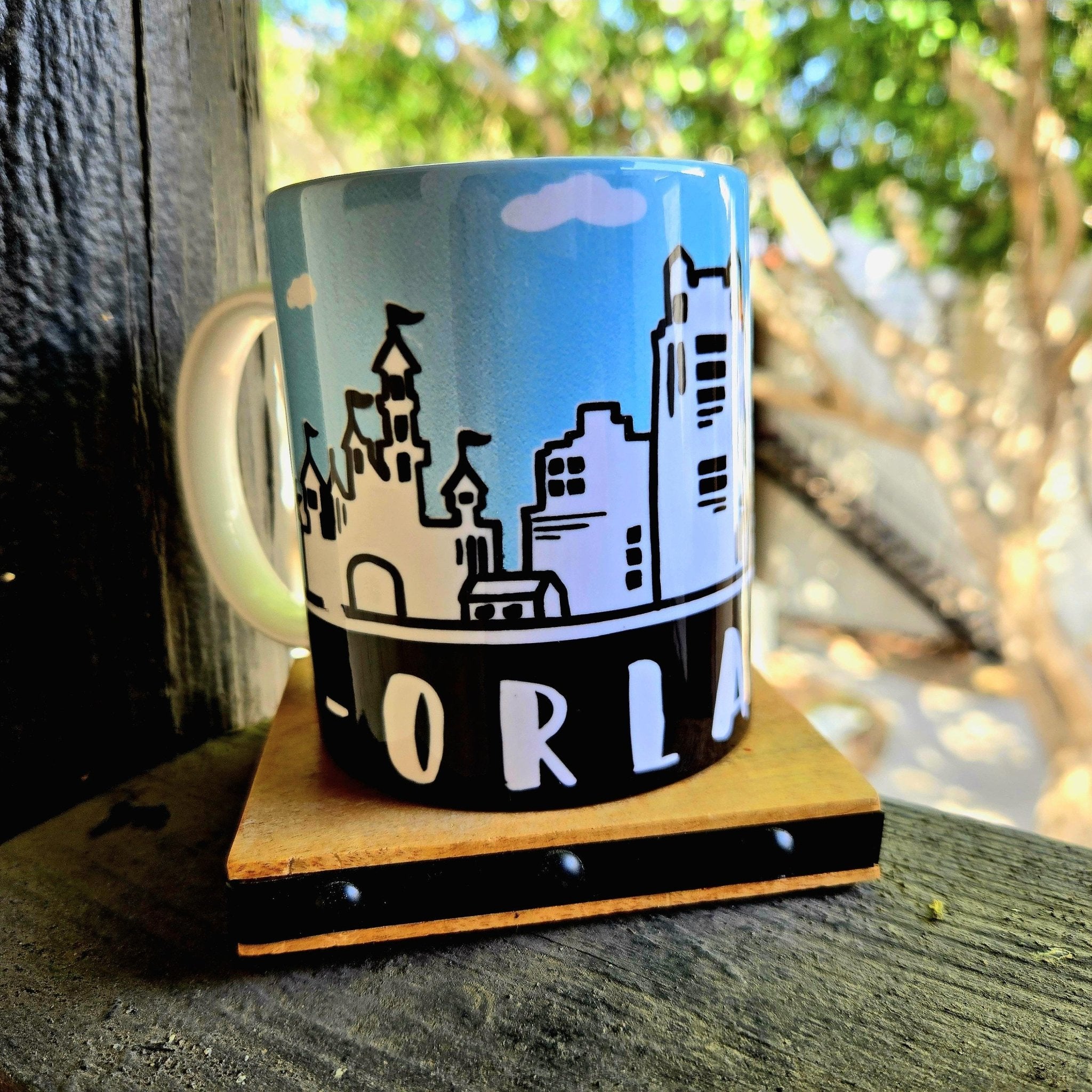 Orlando Souvenir Skyline Ceramic Coffee Mug: Coffee Quips Custom Drinkware