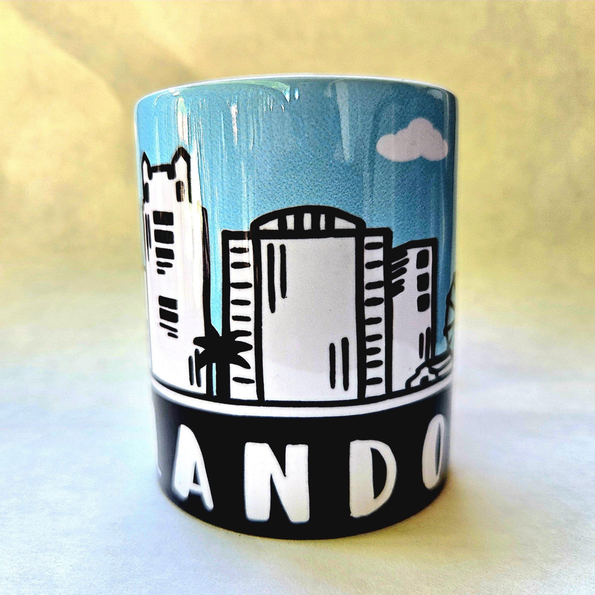 Orlando Souvenir Skyline Ceramic Coffee Mug: Coffee Quips Custom Drinkware