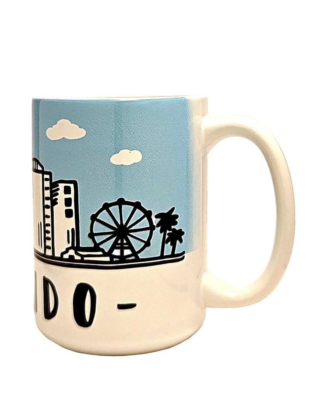 Orlando Souvenir Skyline Ceramic Coffee Mug - 15oz - Dishwasher Safe - Coffee Quips Custom Drinkware