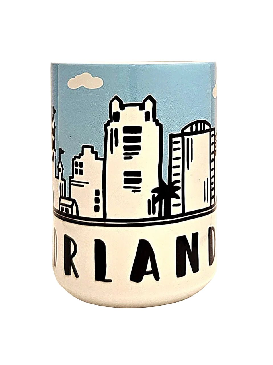 Orlando Souvenir Skyline Ceramic Coffee Mug - 15oz - Dishwasher Safe - Coffee Quips Custom Drinkware