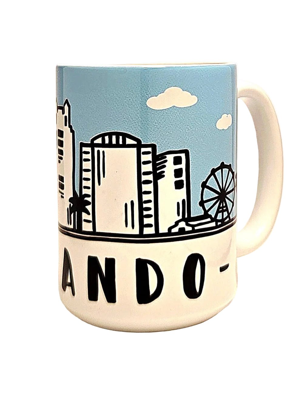 Orlando Souvenir Skyline Ceramic Coffee Mug - 15oz - Dishwasher Safe - Coffee Quips Custom Drinkware