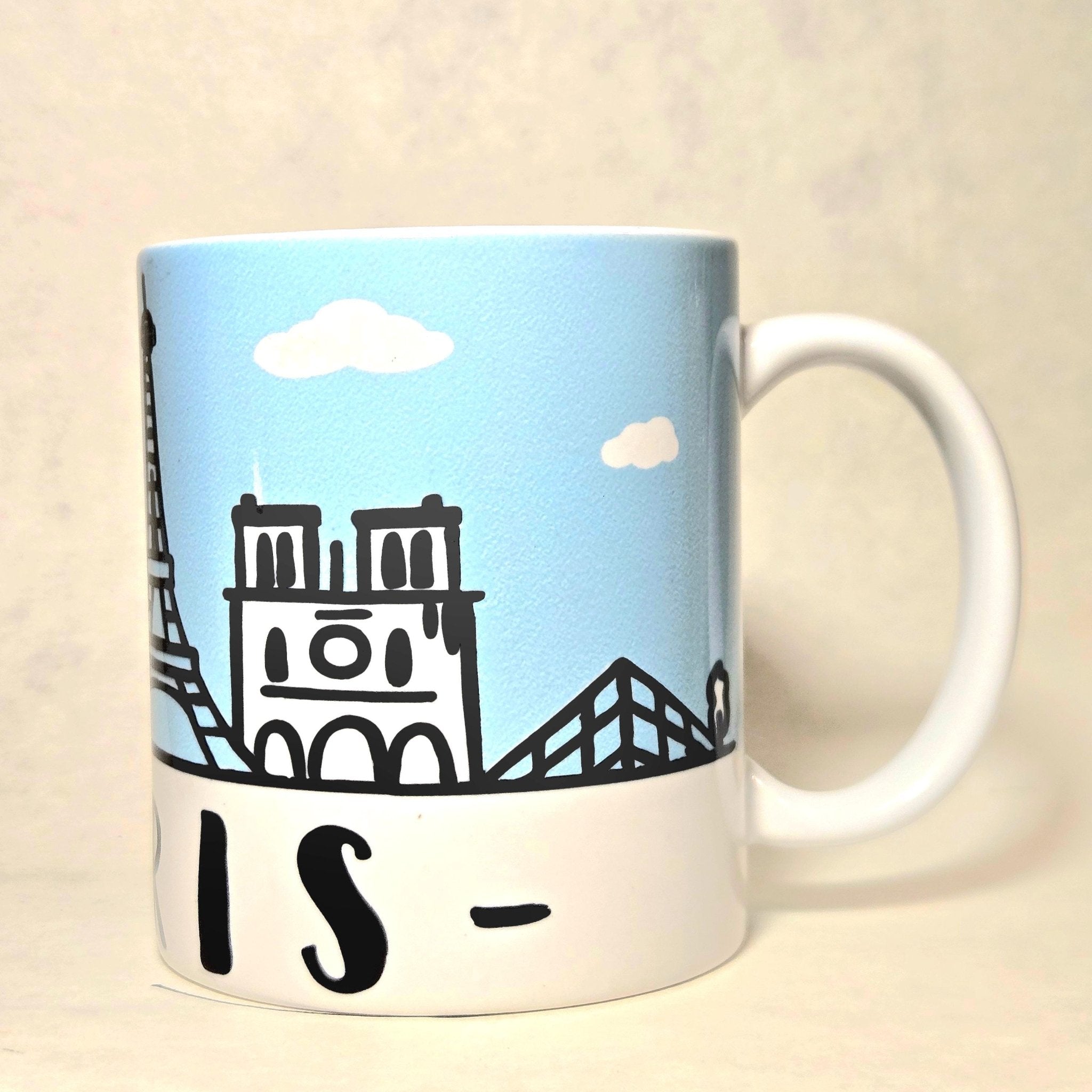 Paris souvenir city of lights skyline mug. - Coffee Quips Custom Drinkware
