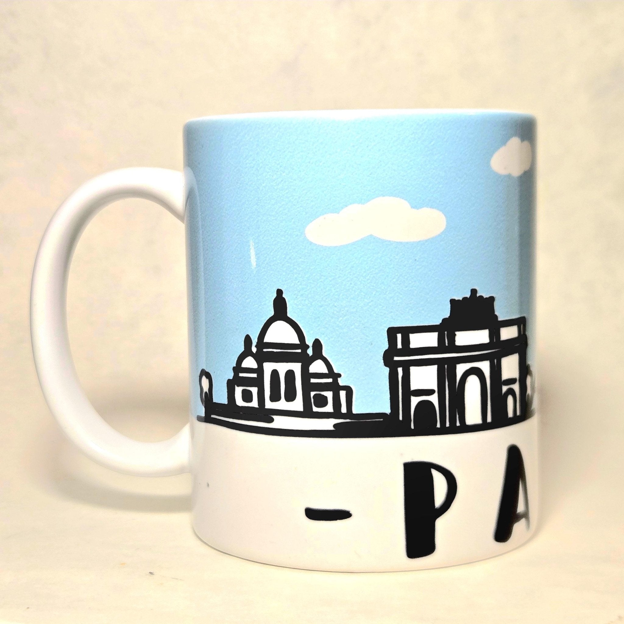 Paris souvenir city of lights skyline mug. - Coffee Quips Custom Drinkware