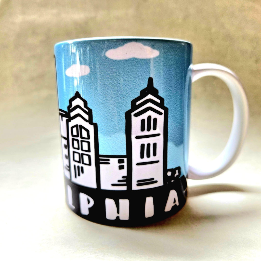 Philadelphia Skyline Ceramic Coffee Mug - Coffee Quips Custom Drinkware