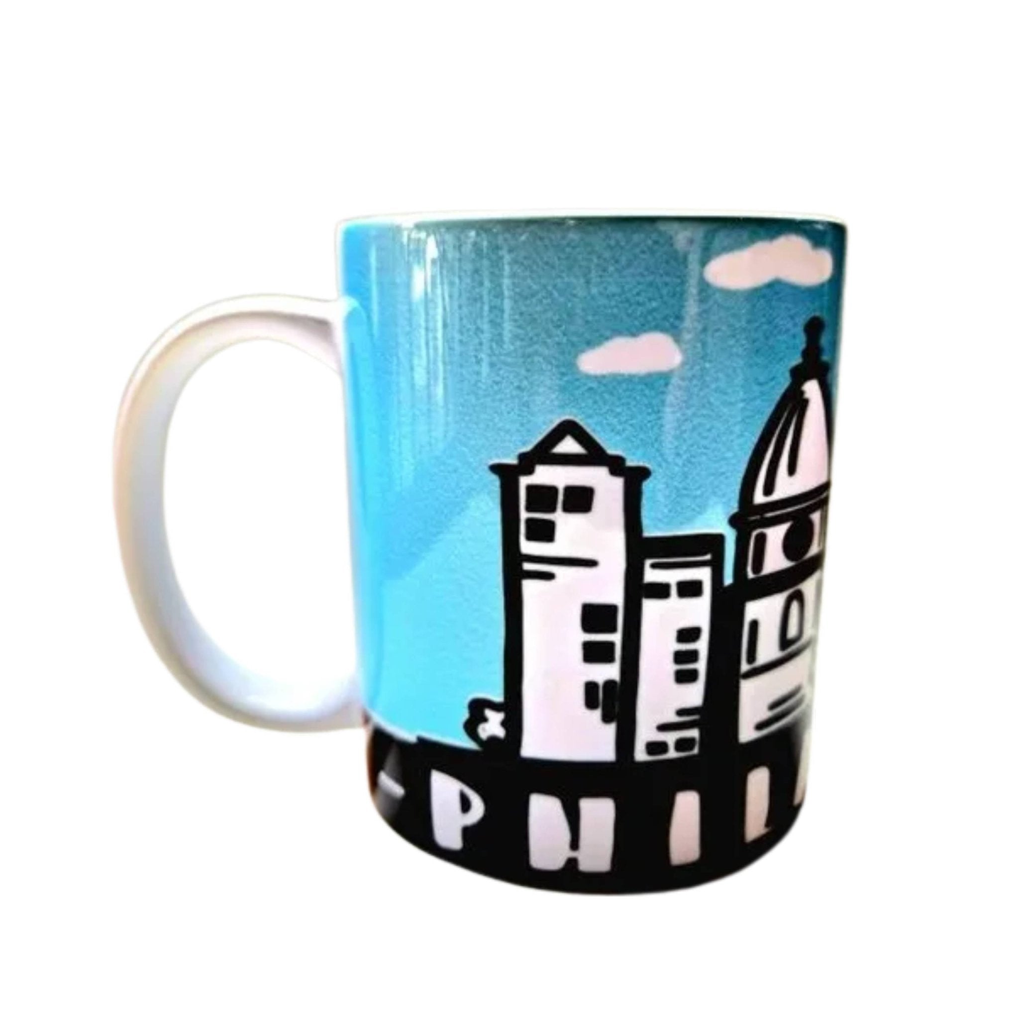 Philadelphia Skyline Ceramic Coffee Mug - Coffee Quips Custom Drinkware