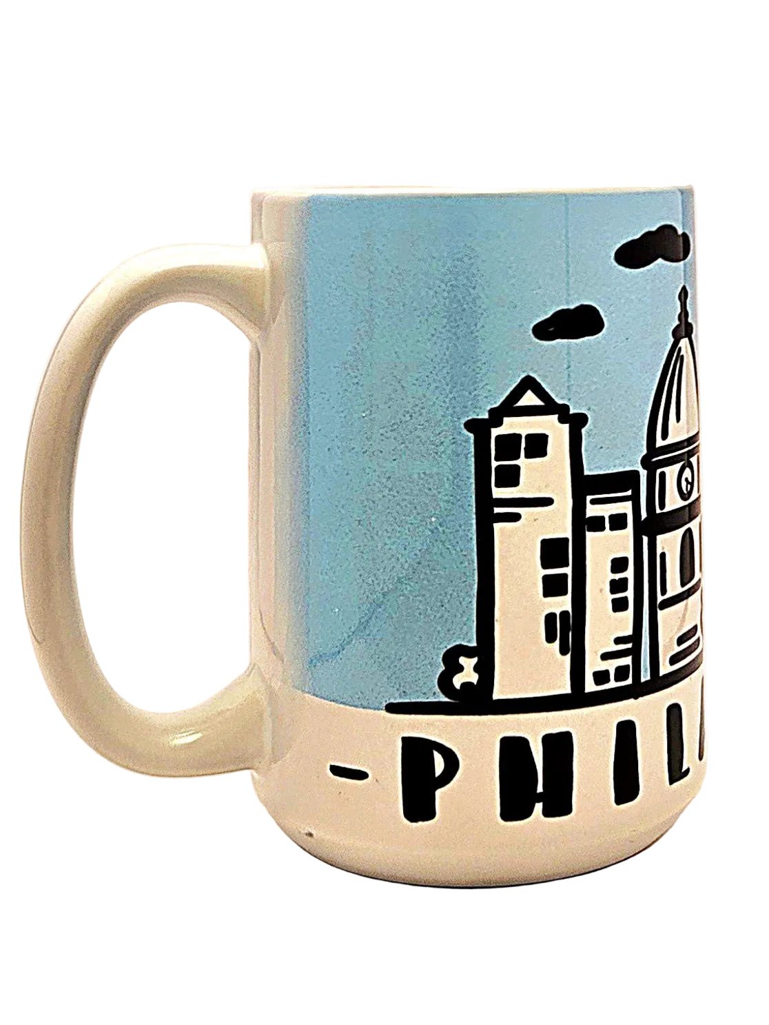 Philadelphia Souvenir Mug - 15oz Ceramic Travel Keepsake - Coffee Quips Custom Drinkware