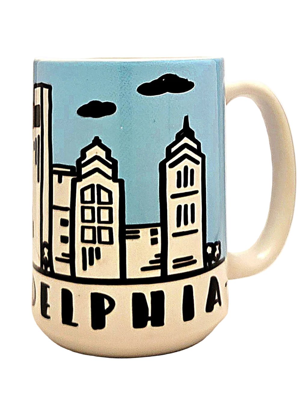 Philadelphia Souvenir Mug - 15oz Ceramic Travel Keepsake - Coffee Quips Custom Drinkware
