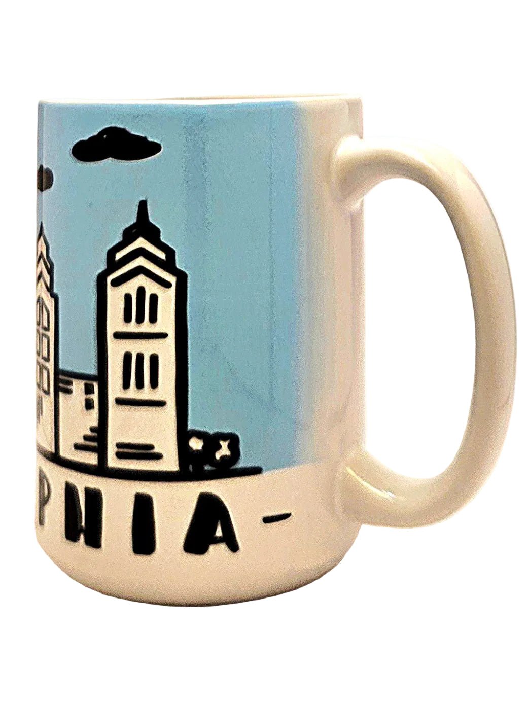 Philadelphia Souvenir Mug - 15oz Ceramic Travel Keepsake - Coffee Quips Custom Drinkware