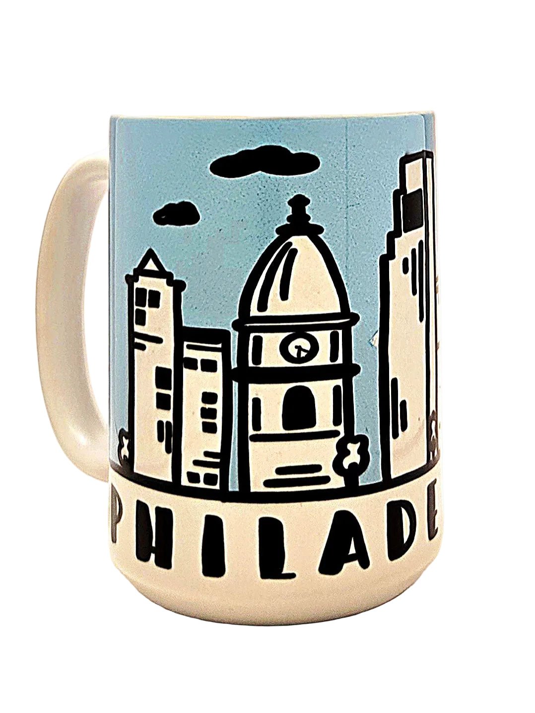 Philadelphia Souvenir Mug - 15oz Ceramic Travel Keepsake - Coffee Quips Custom Drinkware
