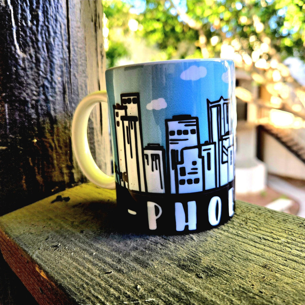 Phoenix Skyline Souvenir Ceramic Coffee Mug - Coffee Quips Custom Drinkware