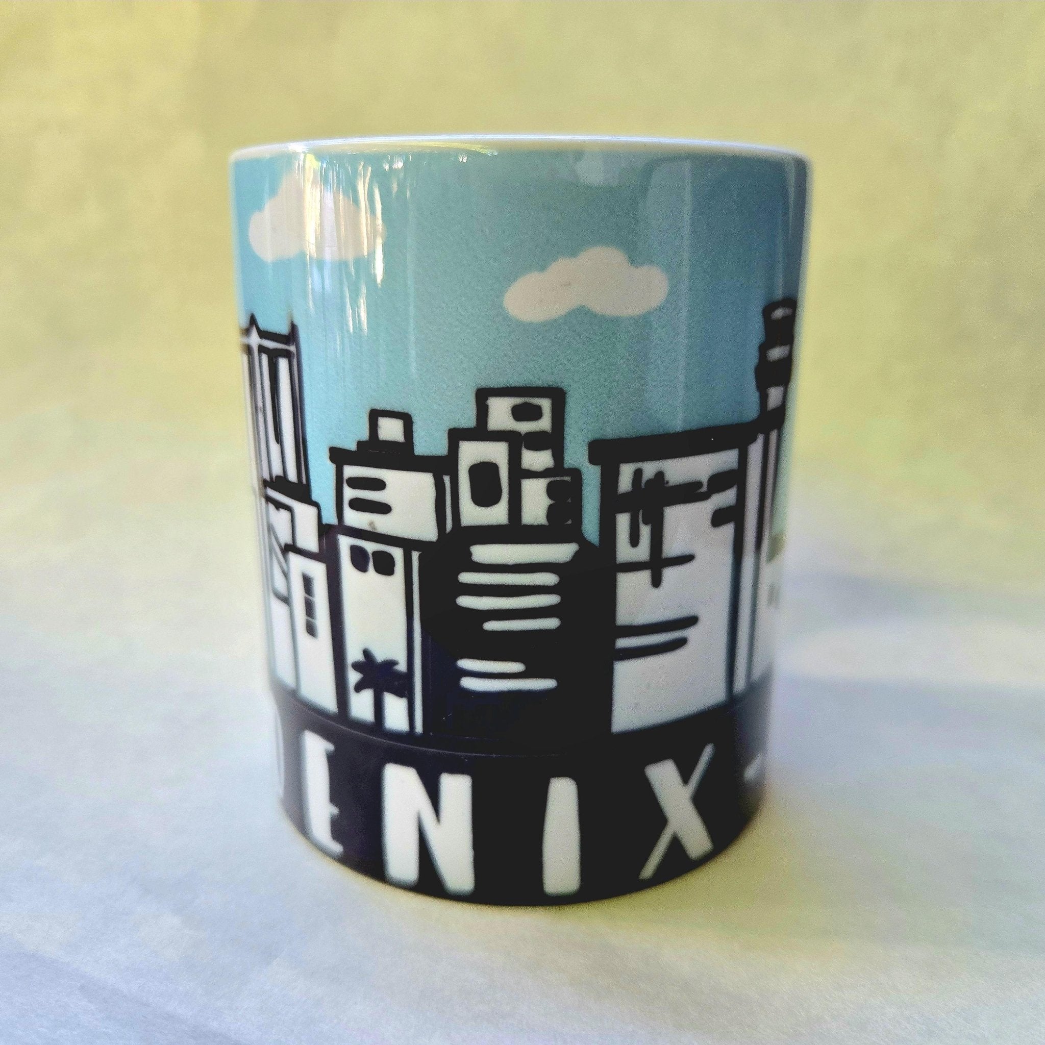 Phoenix Skyline Souvenir Ceramic Coffee Mug - Coffee Quips Custom Drinkware