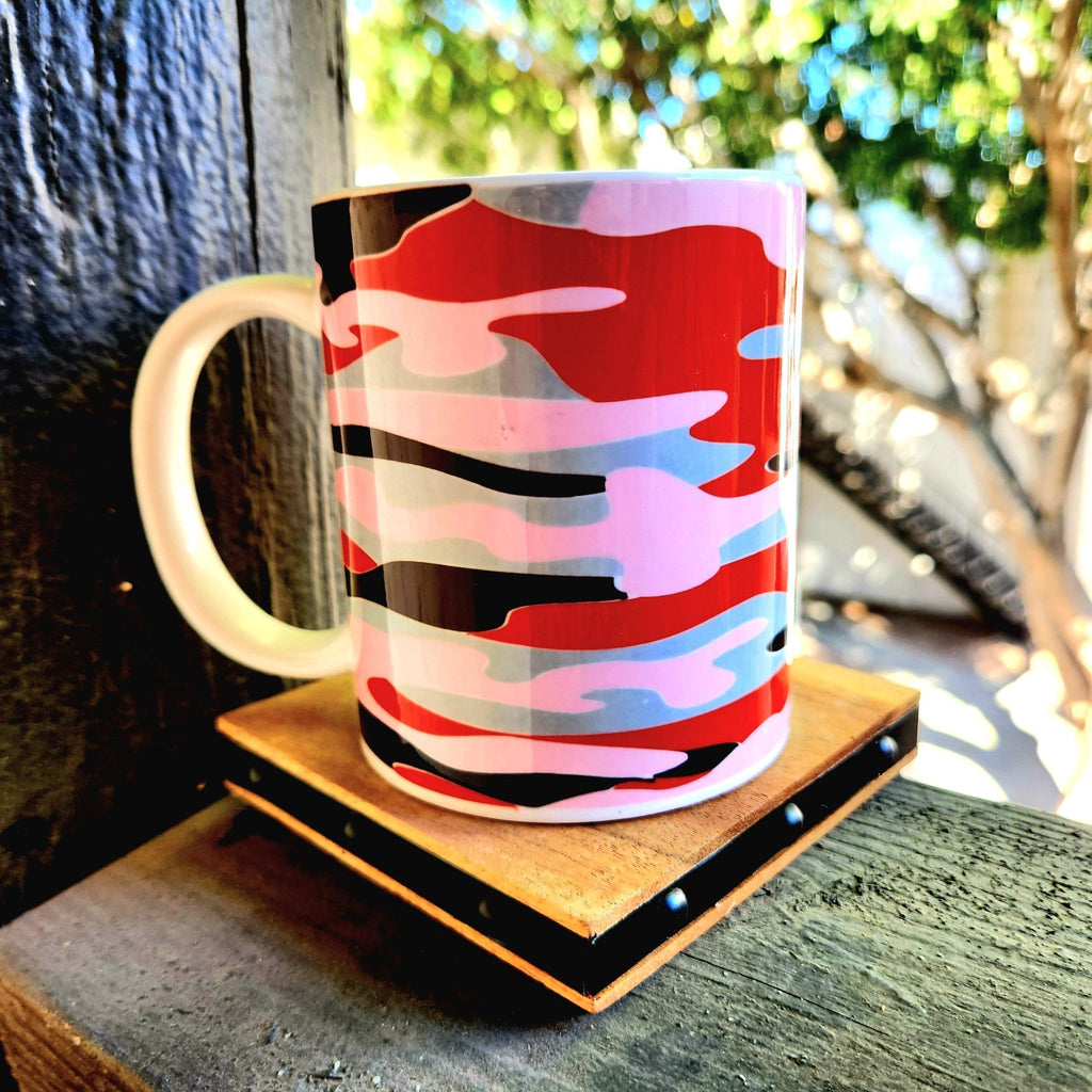 Pink Camo Coffee Mug: Crafted Ceramic Design - Coffee Quips Custom Drinkware