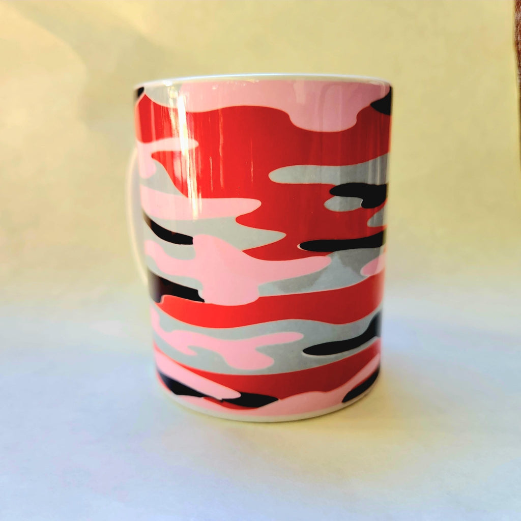 Pink Camo Coffee Mug: Crafted Ceramic Design - Coffee Quips Custom Drinkware