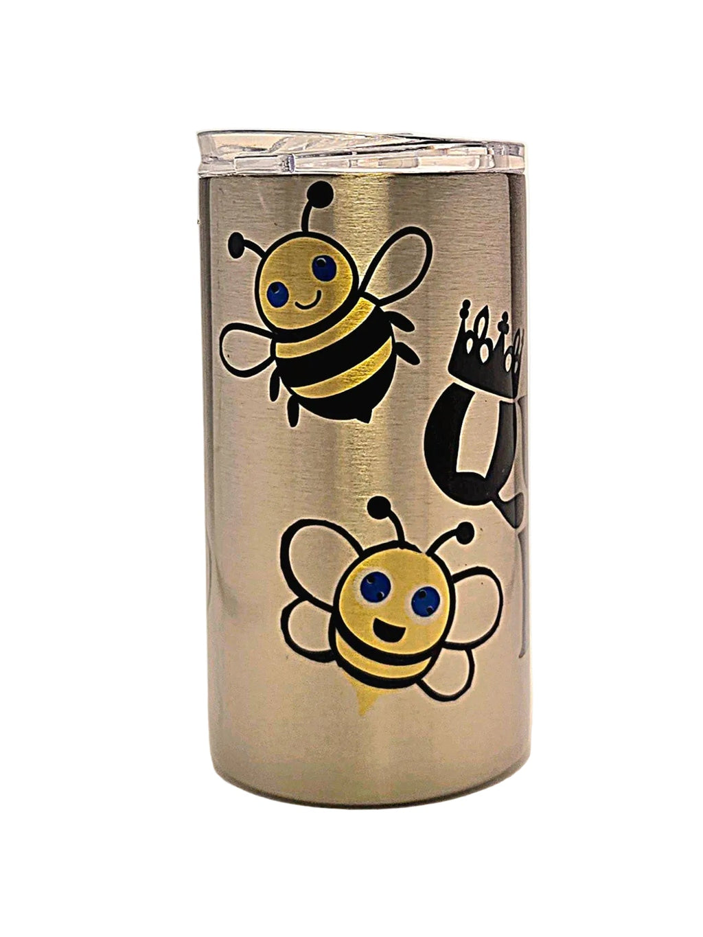 Queen Bee Grow With Me little queen 12oz Stainless Tumbler BPA free dual lid - Coffee Quips Custom Drinkware