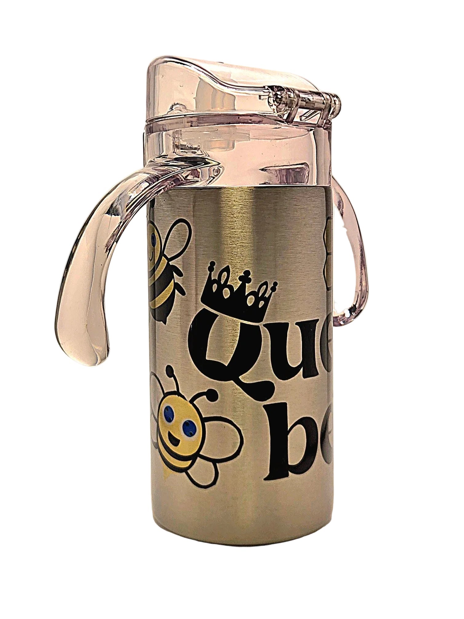 Queen Bee Grow With Me little queen 12oz Stainless Tumbler BPA free dual lid - Coffee Quips Custom Drinkware