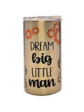 Robots Dream Big Little Man Grow With Me toddler 12oz stainless tumbler BPA Free dual lid - Coffee Quips Custom Drinkware