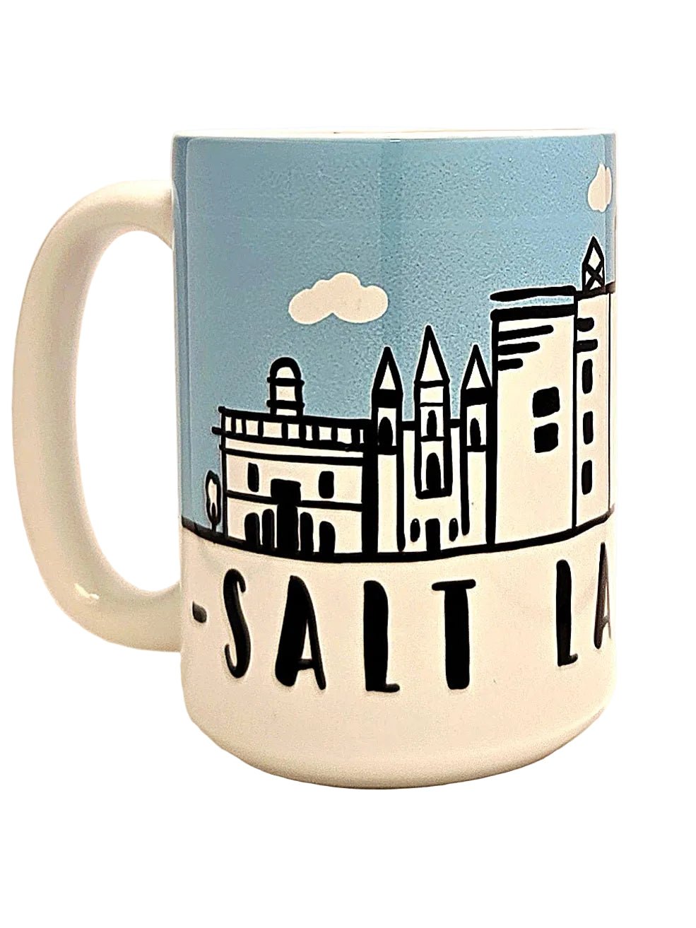 Salt Lake City Souvenir 15oz Ceramic Coffee Mug - Coffee Quips Custom Drinkware