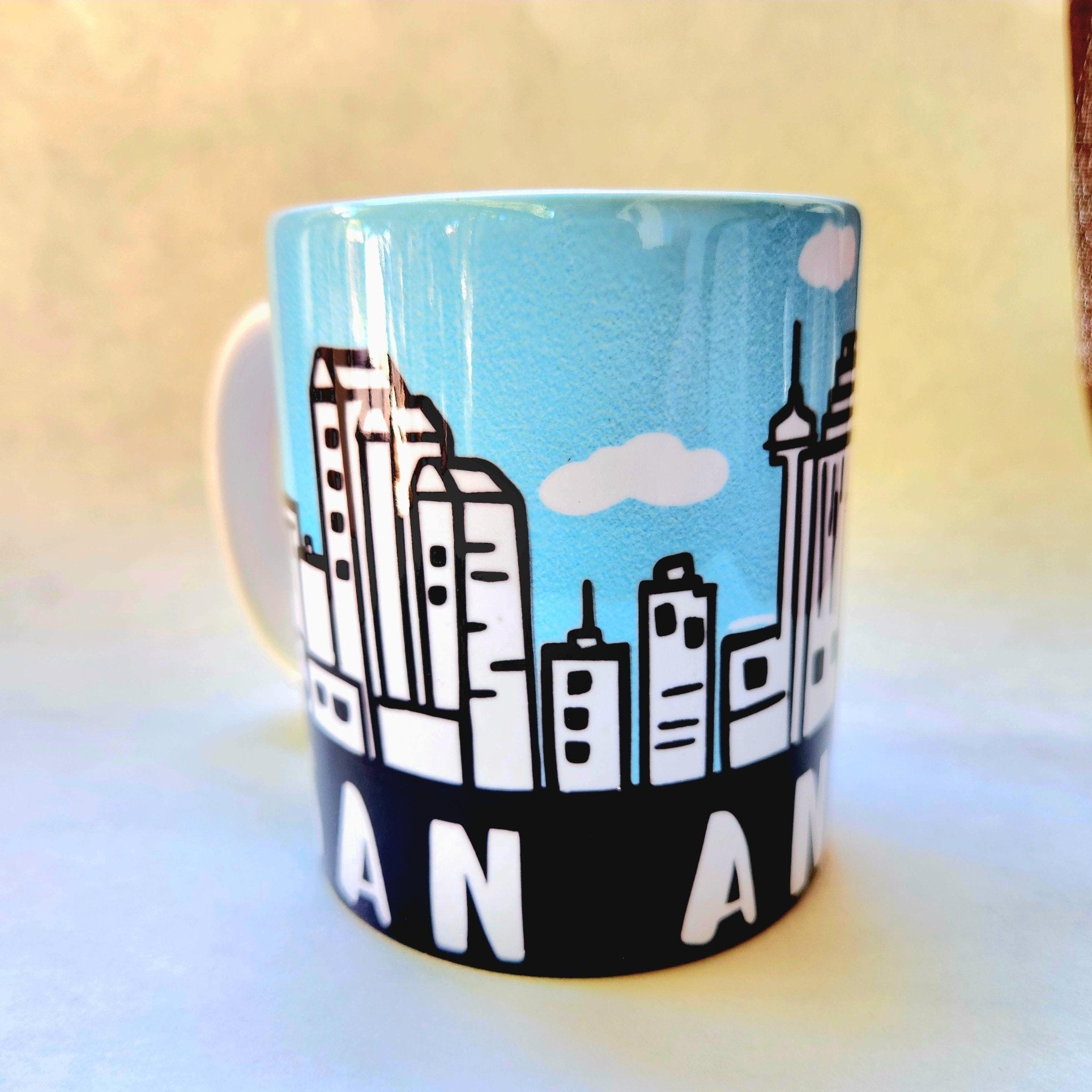 San Antonio Skyline Coffee Mug: Crafted Ceramic Souvenir - Coffee Quips Custom Drinkware