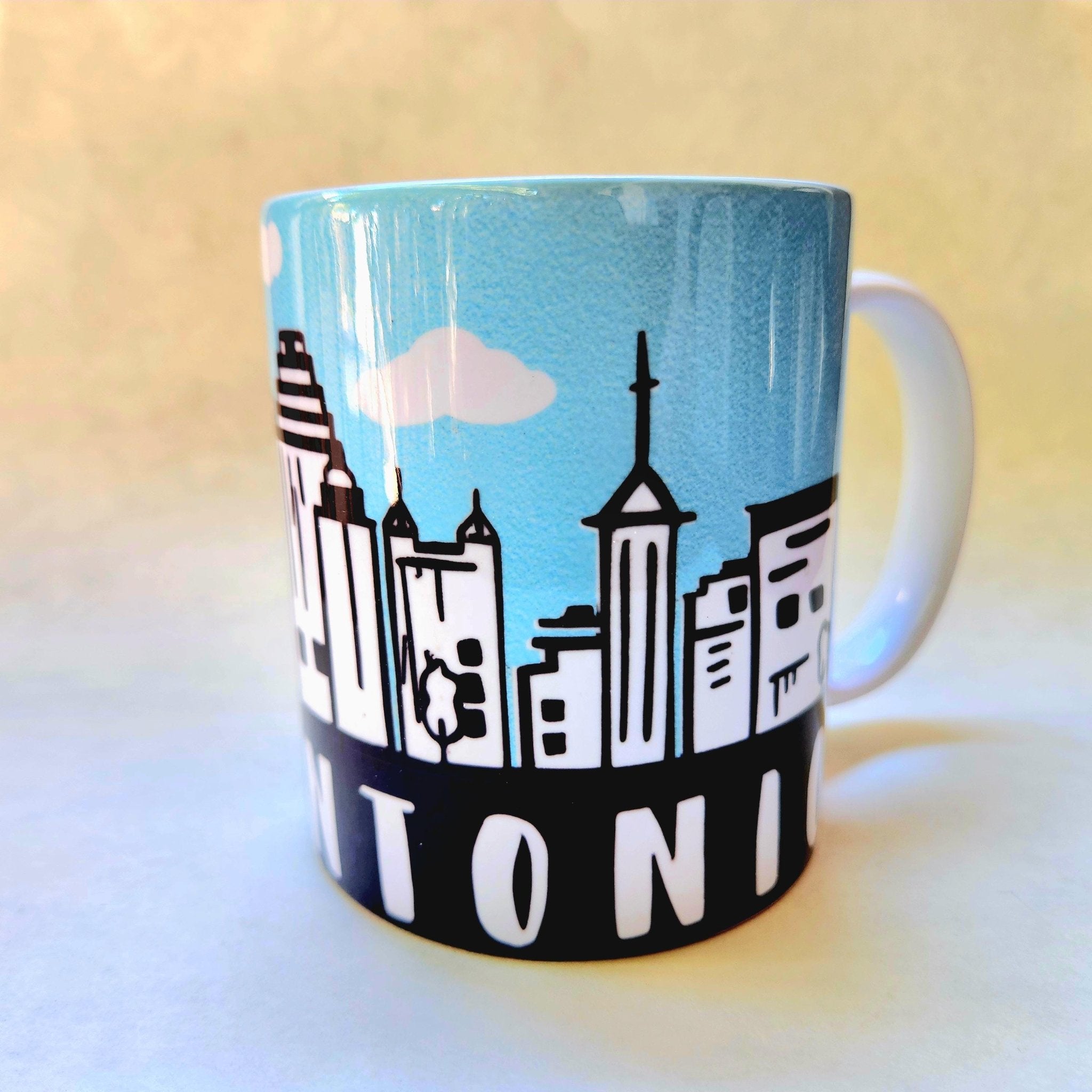 San Antonio Skyline Coffee Mug: Crafted Ceramic Souvenir - Coffee Quips Custom Drinkware