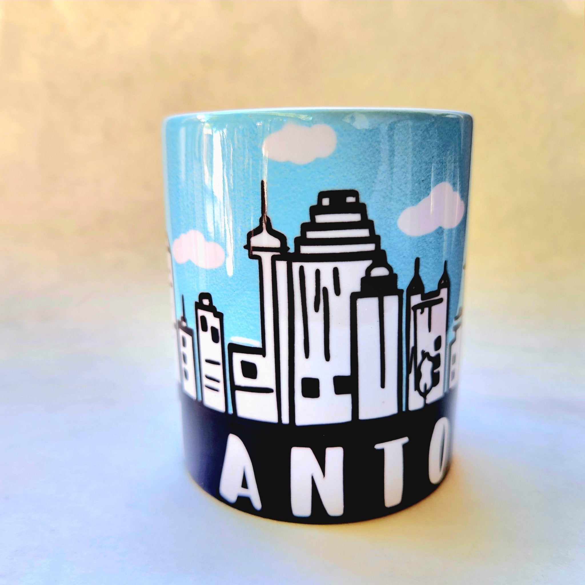 San Antonio Skyline Coffee Mug: Crafted Ceramic Souvenir - Coffee Quips Custom Drinkware