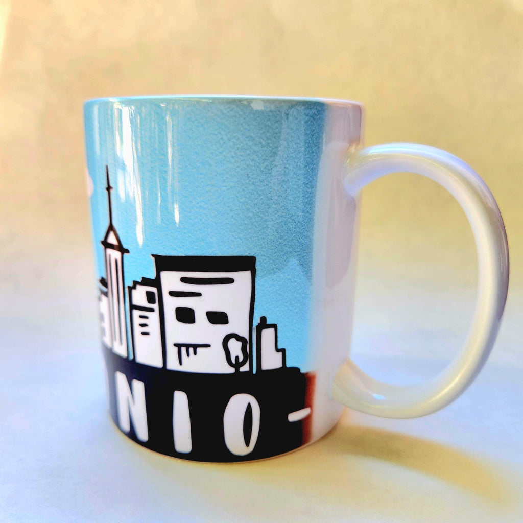 San Antonio Skyline Coffee Mug: Crafted Ceramic Souvenir - Coffee Quips Custom Drinkware