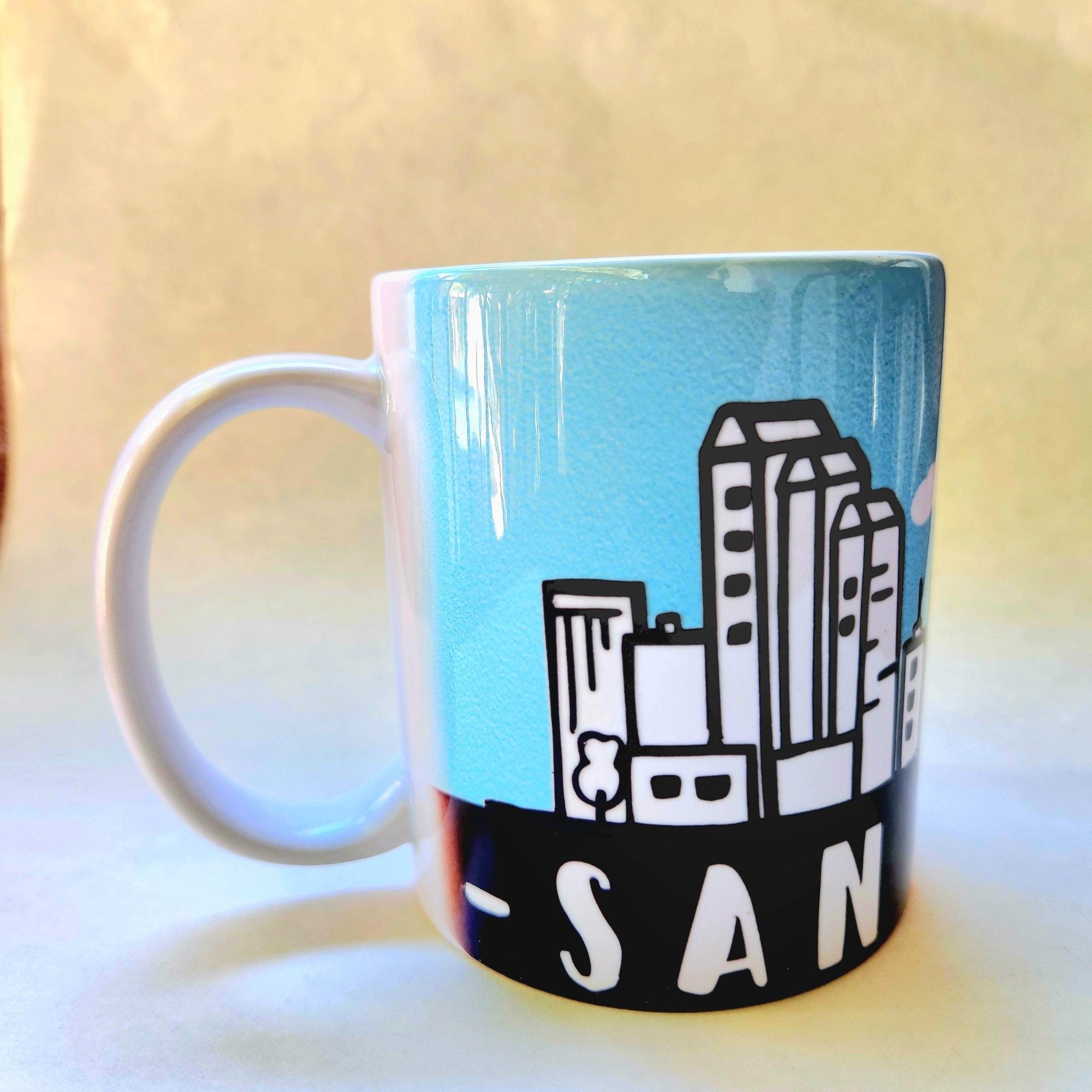 San Antonio Skyline Coffee Mug: Crafted Ceramic Souvenir - Coffee Quips Custom Drinkware