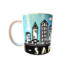 San Diego Skyline Coffee Mug: Crafted Ceramic Souvenir - Coffee Quips Custom Drinkware