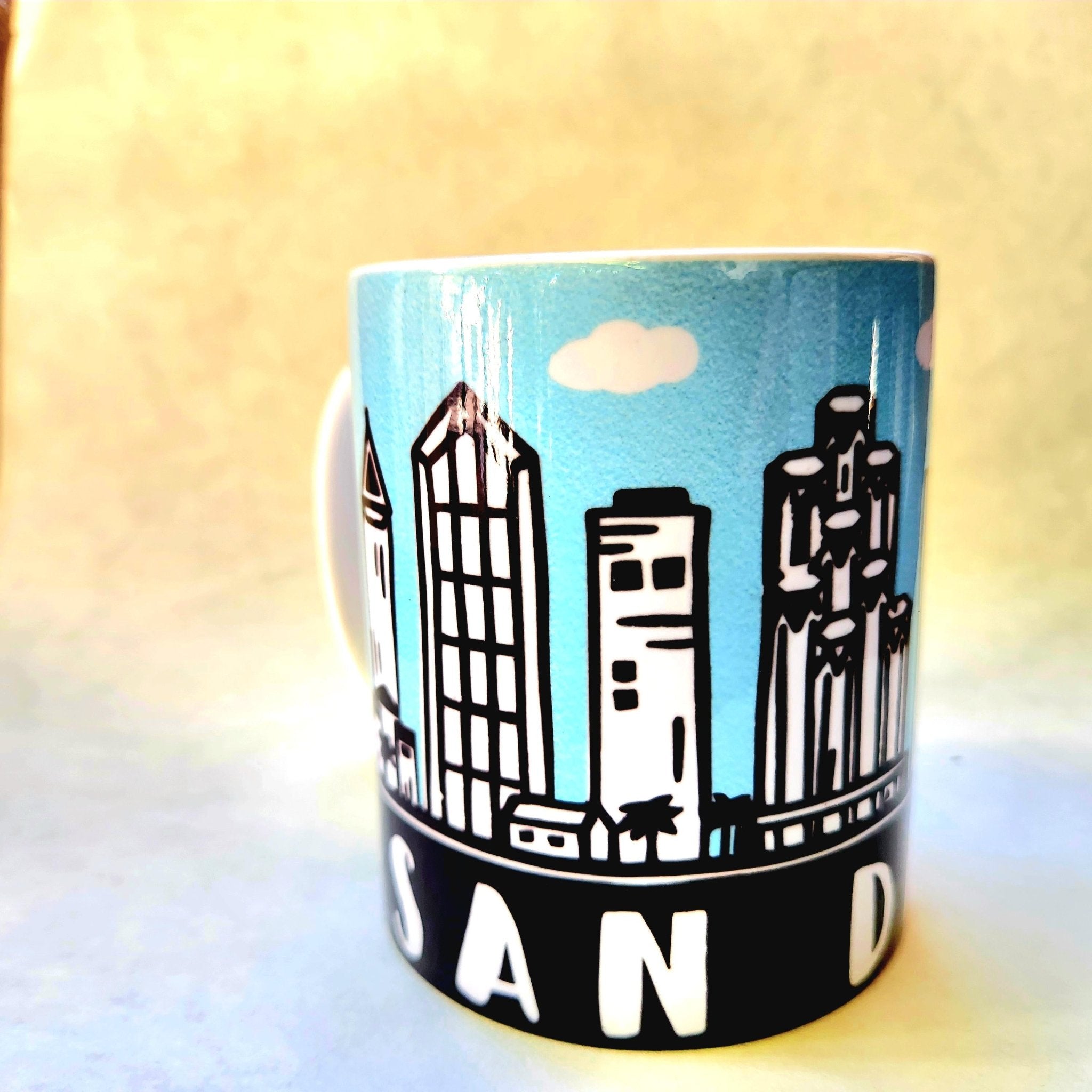 San Diego Skyline Coffee Mug: Crafted Ceramic Souvenir - Coffee Quips Custom Drinkware