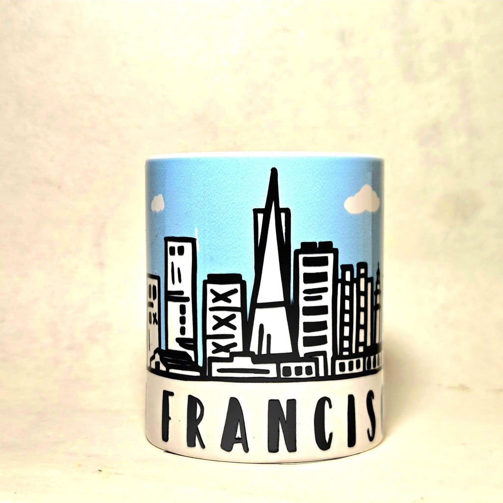 San Francisco Souvenir Skyline Coffee Mug: Coffee Quips Custom Drinkware