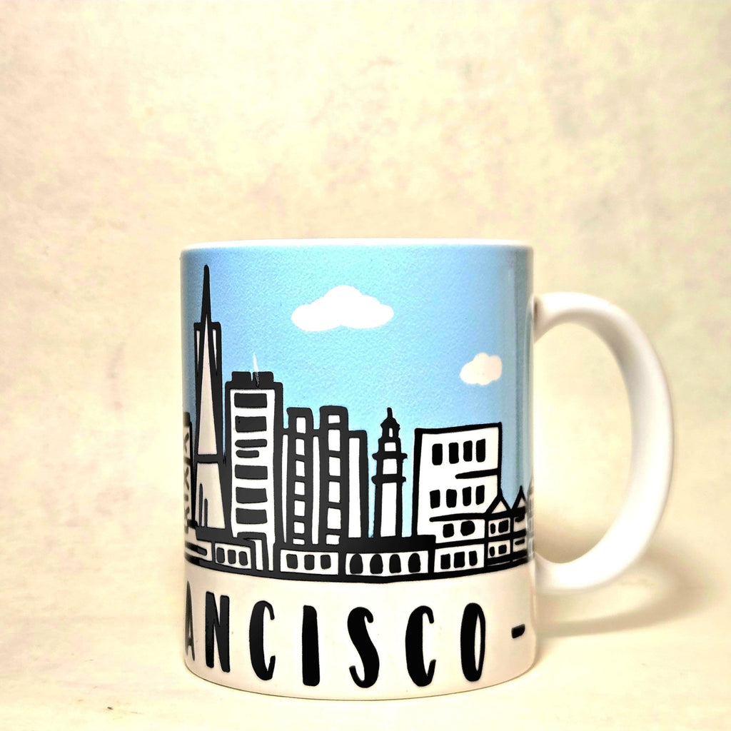 San Francisco Souvenir Skyline Coffee Mug: Coffee Quips Custom Drinkware