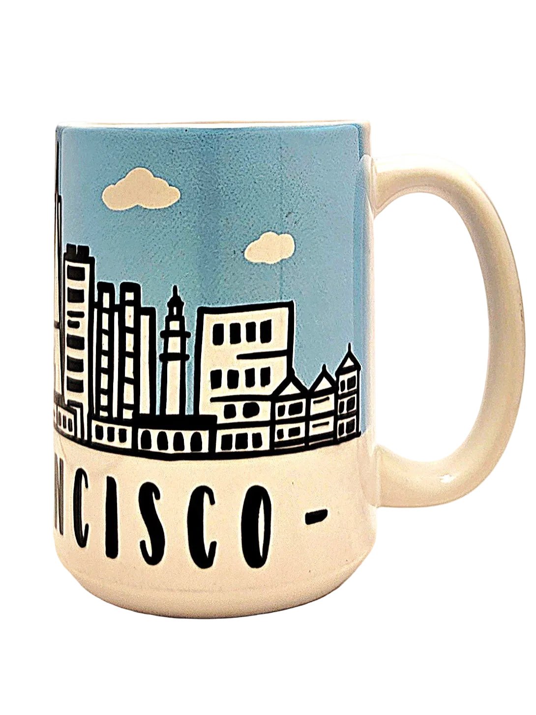 San Francisco Souvenir Skyline 15oz Ceramic Coffee Mug - Coffee Quips Custom Drinkware