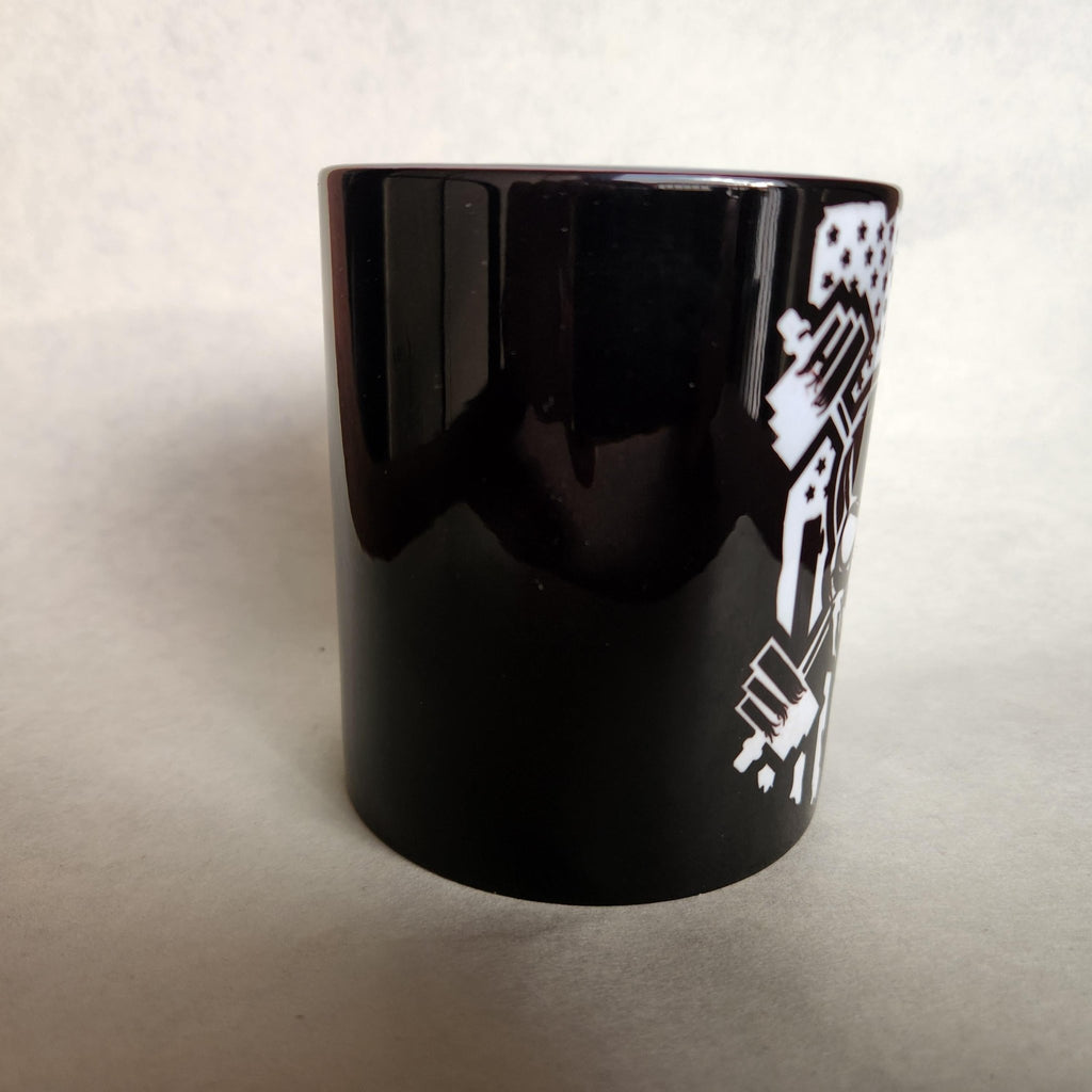 Skull & Weights Ceramic Coffee Mug, Patriotic Fitness Gift - Coffee Quips Custom Drinkware