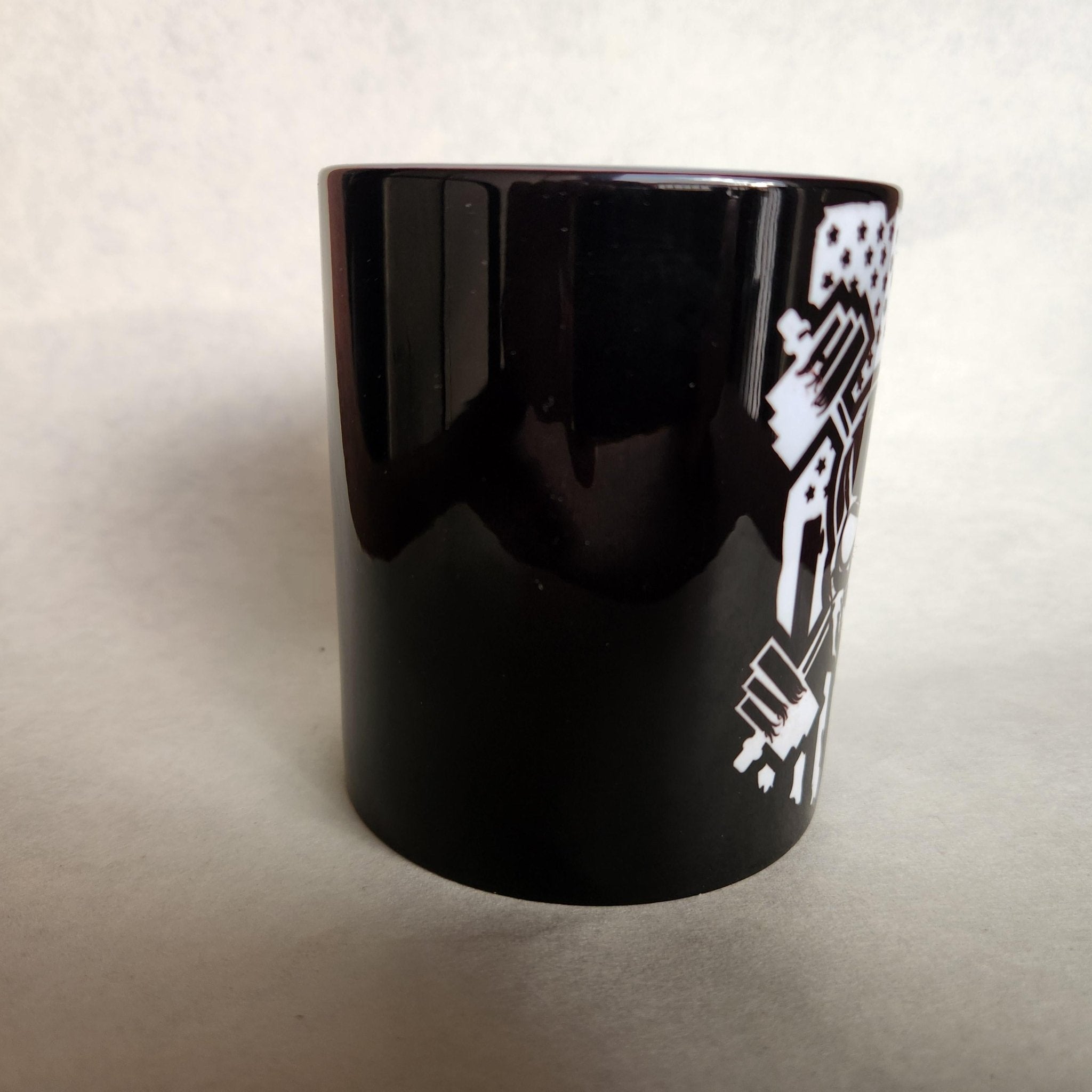 Skull & Weights Ceramic Coffee Mug, Patriotic Fitness Gift - Coffee Quips Custom Drinkware