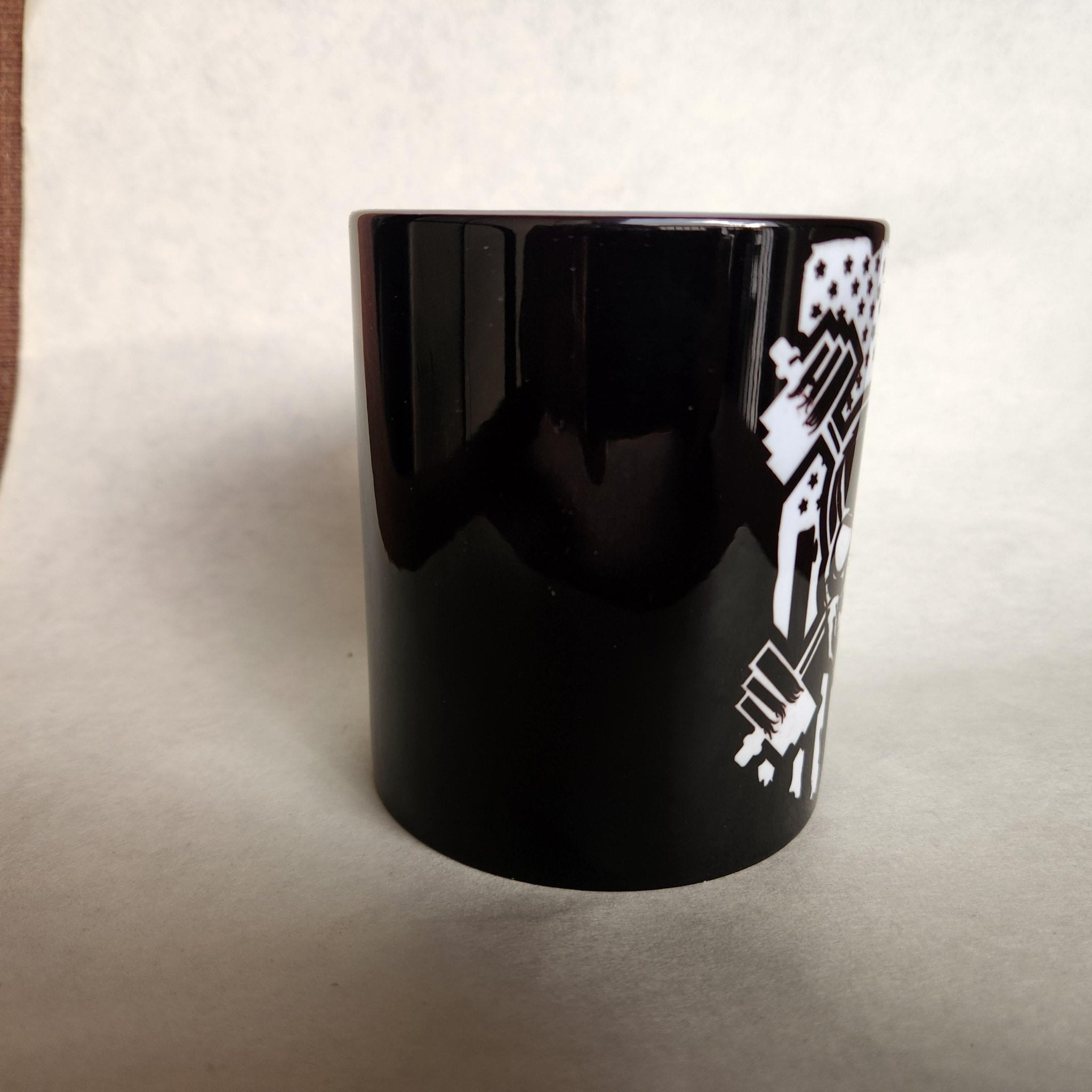 Skull & Weights Ceramic Coffee Mug, Patriotic Fitness Gift - Coffee Quips Custom Drinkware