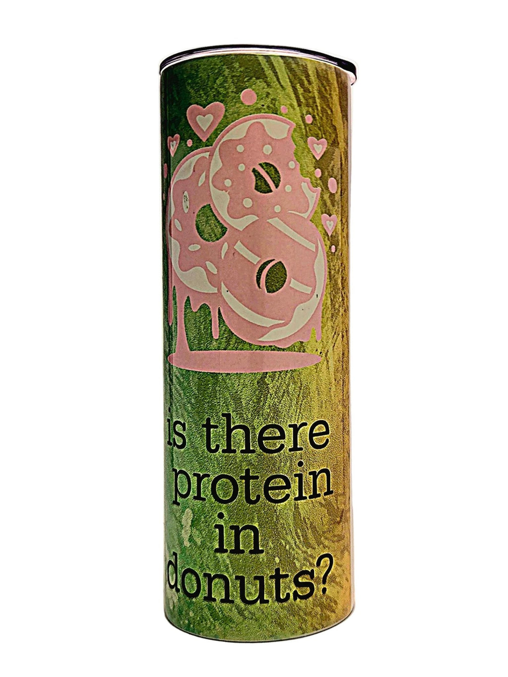 Stainless 20oz insulated Donuts funny quote weight loss tumbler with BPA Free press on Lid - Coffee Quips Custom Drinkware