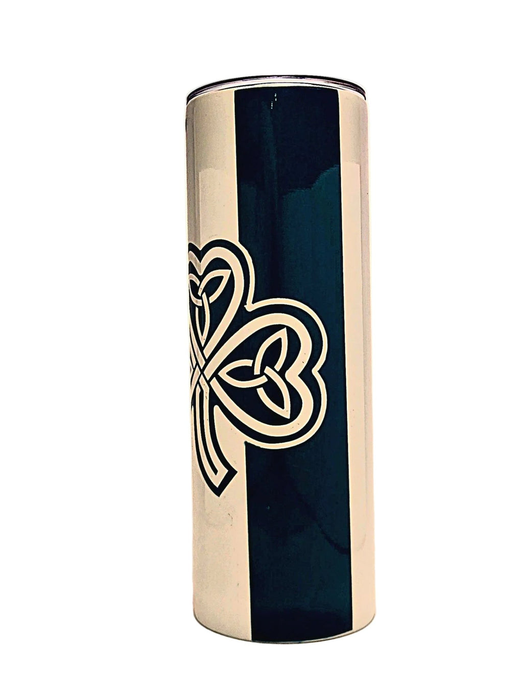 Stainless 20oz insulated straight side Irish Flag Tumbler with BPA Free push on Lid - Coffee Quips Custom Drinkware