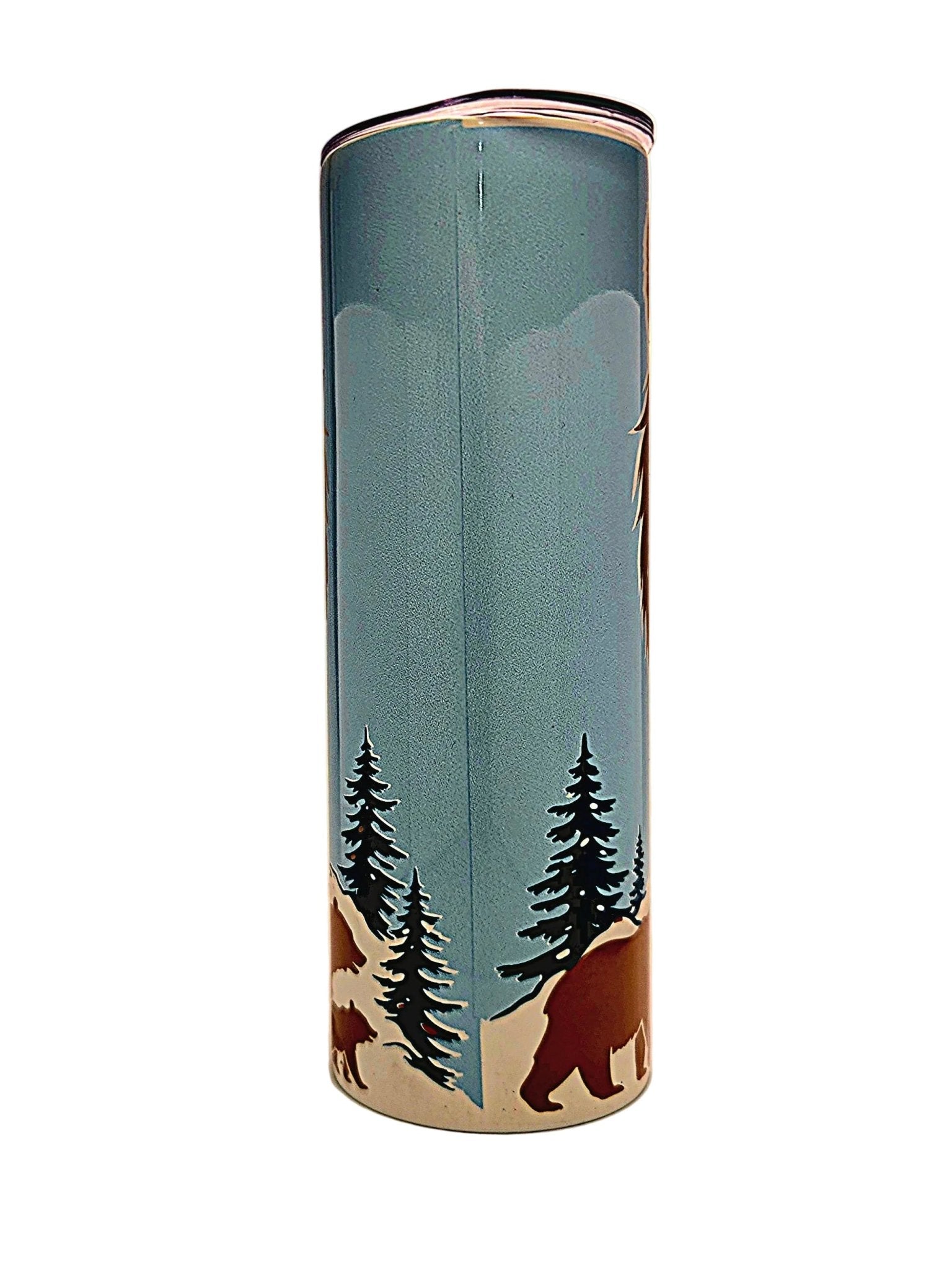 Stainless 20oz Straight Side Mama Bear Tumbler with BPA Free push on Lid - Coffee Quips Custom Drinkware