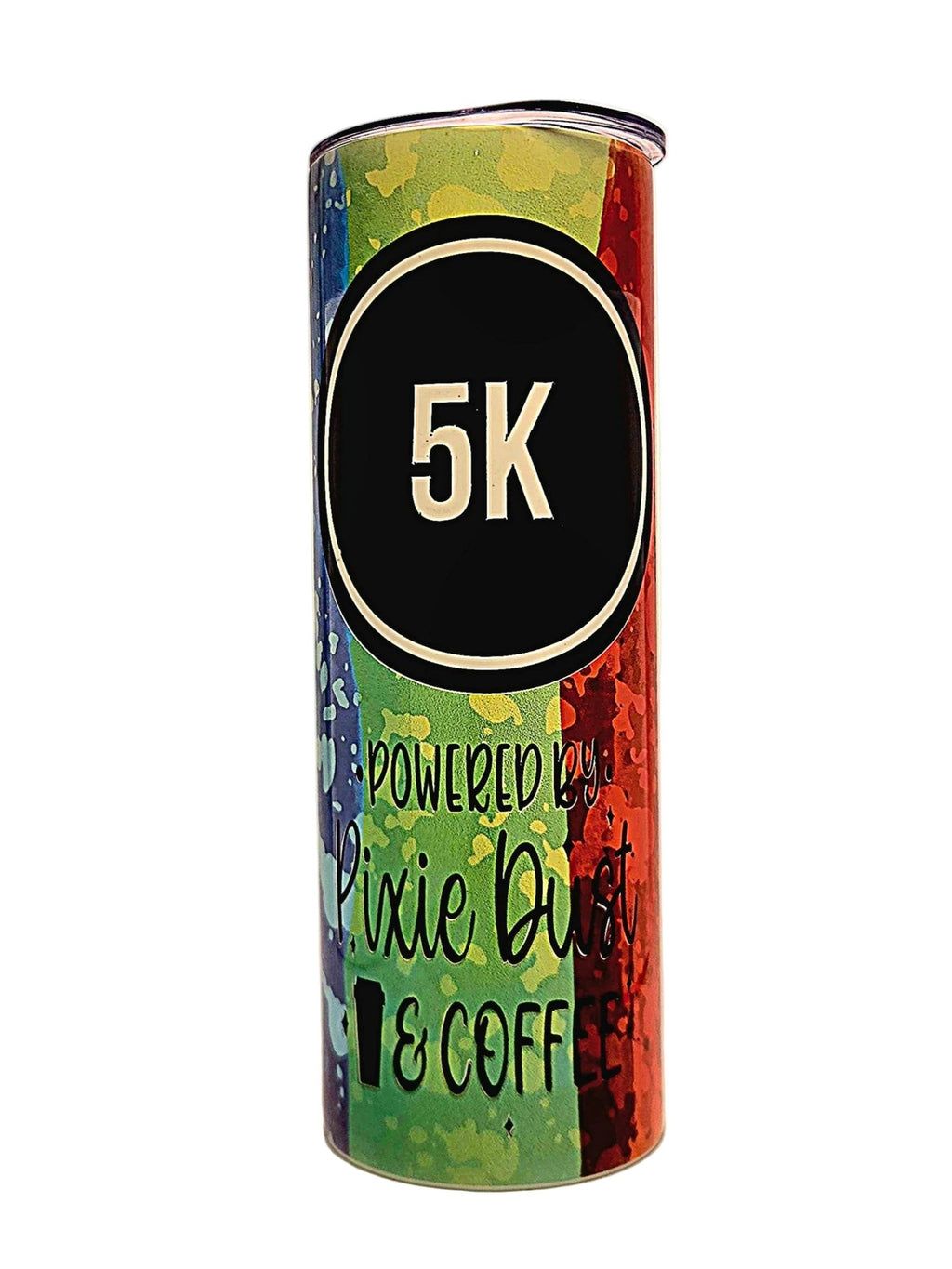 Stainless Insulated Straight Side 20oz 5K finisher tumbler with BPA Free push on Lid - Coffee Quips Custom Drinkware